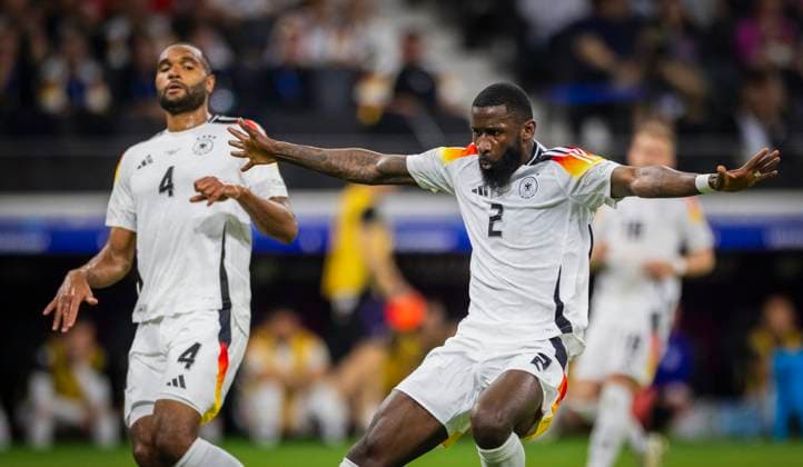 Frankfurt, Germany. 23rd Jun 2024. Antonio Rüdiger (DFB) Jonathan Tah (DFB) Switzerland - Germany Schweiz - Deutschland 23.06.2024