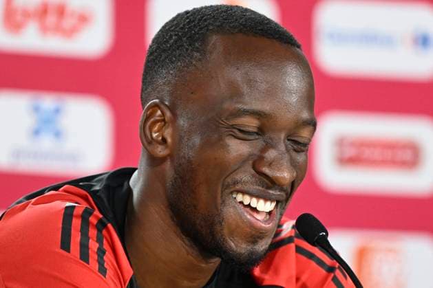 Belgium Media Activities - UEFA EURO, EM, Europameisterschaft,Fussball 2024 24 06 2024 FREIBERG AM NECKA, GERMANY - JUNE 24 : Lukebakio Dodi forward of Belgium talking to the press during a press conference, PK, Pressekonferenz of the Belgian Red Devils at the UEFA EURO 2024 European Football Championship tournament on June 24, 2024 in Freiberg am Necka, Germany, 24 06 2024 Freiberg am Necka Germany  Copyright: xPeterxDexVoechtx