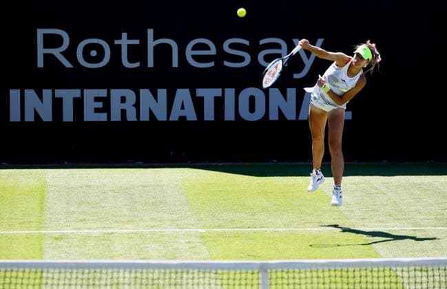 Magda Linette of Poland in action during their match. Rothesay International Eastbourne, Day 2, Tennis, Devonshire Park, Eastbourne, UK - 24 June 2024  Copyright: xJamesxMarsh Shutterstockx 14551026j