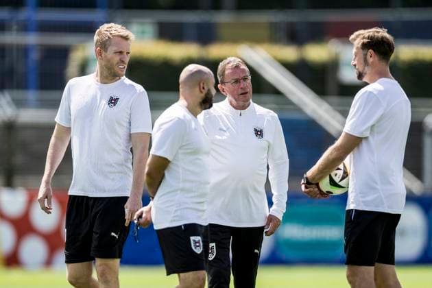 Austria training session, Euro 2024, Berlin Germany Berlin, Germany. 24th, June 2024. Head coach Ralf Rangnick of Austria seen during a MD-1 training session at the Stadion auf dem Wurfplats in Berlin. Berlin Germany  Copyright: xGonzalesxPhoto LassexLagonix