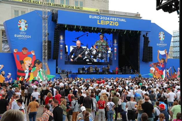 EURO 2024 Festival Leipzig UEFA EURO, EM, Europameisterschaft,Fussball 2024 Leipzig, 23.06.2024, Augustusplatz, UEFA EURO 2024, UEFA EURO 2024 Festival , Im Bild: Konzert Spyder Murphy Gang ,