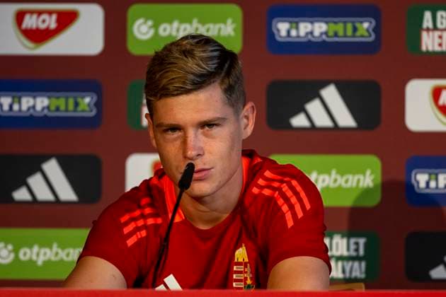 Kevin Csoboth (23, Ungarn) GER, Pressekonferenz Ungarische Nationalmannschaft, Fussball, Euro, UEFA, 24.06.2024, GER, Pressekonferenz Ungarische Nationalmannschaft, Fussball, Euro, UEFA, 24.06.2024 Weiler im Allgaeu Copyright: xEibner-Pressefoto FlorianxWolfx EP_FWF