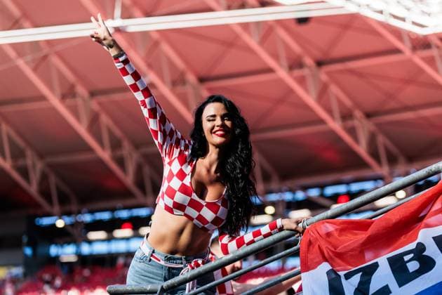 UEFA EURO, EM, Europameisterschaft,Fussball 2024: Kroatien - Italien; 24.06.2024 Ivana Knöll posiert für die Fotografen UEFA EURO 2024: Kroatien - Italien; Leipzig Stadium, Leipzig am 24.06.2024 Copyright: xBEAUTIFULxSPORTS Wunderlx