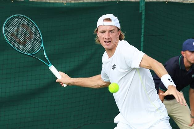 TENNIS - Wimbledon 2024 LONDON,ENGLAND,24.JUN.24 - TENNIS - ATP, Tennis Herren World Tour, Wimbledon, Grand Slam, qualification. Image shows Maximilian Neuchrist (AUT).  GEPAxpictures xAlanxGrieves