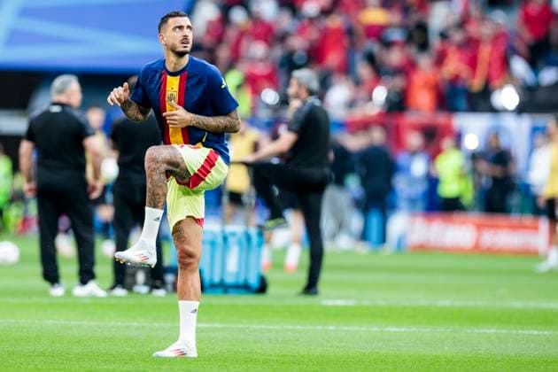 UEFA EURO, EM, Europameisterschaft,Fussball 2024: Albanien - Spanien; 24.06.2024 Joselu (Spanien, 09). UEFA EURO 2024: Albanien - Spanien; Arena Düsseldorf, Düsseldorf, am 24.06.2024 Copyright: xBEAUTIFULxSPORTS Meuselx