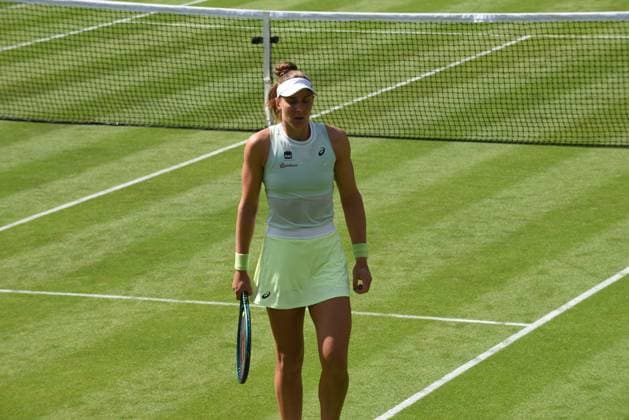 24.06.2024 Bad Homburg vor der Höhe Rasentennisturnier der WTA, Tennis Damen vom 22.6. bis 29.6.2024 Bad Homburg Open 2024 Match Caroline Wozniacki (DEN) gegen Elina Switolina (Ukraine)