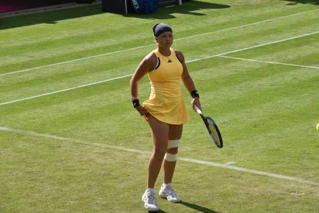 24.06.2024 Bad Homburg vor der Höhe Rasentennisturnier der WTA, Tennis Damen vom 22.6. bis 29.6.2024 Bad Homburg Open 2024 Match Angelique Kerber (GER) gegen Diana Maximowna (Russland)
