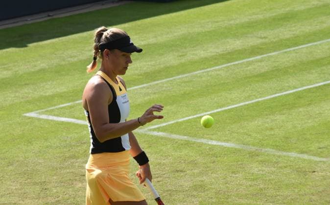 24.06.2024 Bad Homburg vor der Höhe Rasentennisturnier der WTA, Tennis Damen vom 22.6. bis 29.6.2024 Bad Homburg Open 2024 Match Angelique Kerber (GER) gegen Diana Maximowna (Russland)