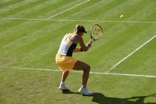 24.06.2024 Bad Homburg vor der Höhe Rasentennisturnier der WTA, Tennis Damen vom 22.6. bis 29.6.2024 Bad Homburg Open 2024 Match Angelique Kerber (GER) gegen Diana Maximowna (Russland)