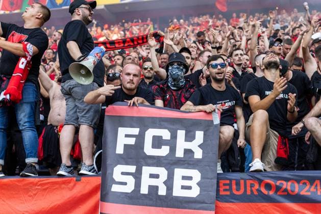 Albania v Spain - UEFA EURO, EM, Europameisterschaft,Fussball 2024 Albania fans are gathering during the UEFA Euro 2024 Group B match between Albania v Spain, at the Düsseldorf Arena in Düsseldorf, Germany, on June 24, 2024. Düsseldorf Germany  Copyright: xAndrzejxIwanczukx originalFilename:iwanczuk-albaniav240624_npHoG.jpg