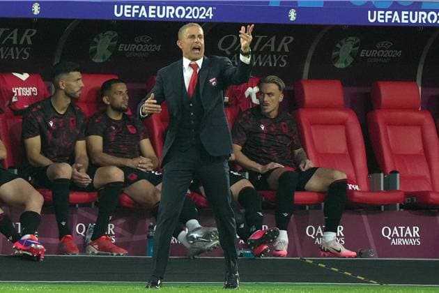Albania s head coach Sylvinho during the Euro 2024 soccer match between Albania and Spain at the Dusseldorf Arena , Dusseldorf , Germany - Monday 24 June 2024. - Soccer .  Copyright: xSpada LaPressex