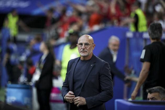 De La Fuente Luis Head coach ESP FOOTBALL : Albanie vs Espagne - Euro 2024 Groupe B, - Dusseldorf Arena - 24 06 024 ElyxandroCegarra Panoramic 