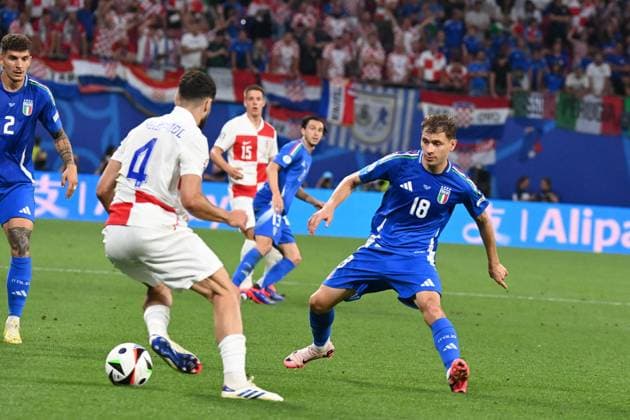 UEFA European Football Championship - UEFA EURO, EM, Europameisterschaft,Fussball 2024 - Croatia vs Italy Josko Gvardiol (Croatia) in action during UEFA Euro 2024 - Croatia vs Italy, UEFA European Football Championship in Leipzig, Germany, June 24 2024 Leipzig Germany  Copyright: xIPAxSport ABACAx