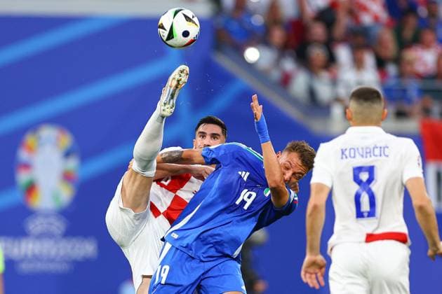 2024.06.24 Lipsk Pilka nozna Reprezentacja Mistrzostwa Europy EURO 2024 Niemcy Chorwacja - Wlochy N z Mateo Retegui Foto Pawel Andrachiewicz PressFocus 2024.06.24 Lipsk Football European Championships 2024 EURO 2024 Germany Croatia - Italy Mateo Retegui Credit: Pawel Andrachiewicz PressFocus NEWSPIX.PL --- Newspix.pl POLAND OUT!  20240624_xPF_PA049