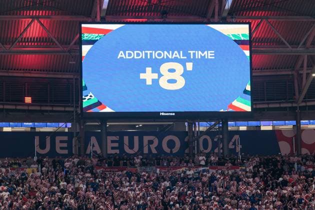 UEFA EURO, EM, Europameisterschaft,Fussball 2024: Kroatien - Italien; 24.06.2024 8 Minuten Nachspielzeit UEFA EURO 2024: Kroatien - Italien; Leipzig Stadium, Leipzig am 24.06.2024 Copyright: xBEAUTIFULxSPORTS Wunderlx