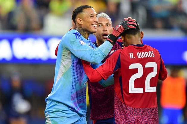 RECORD DATE NOT STATED Copa America USA 2024 Brazil vs Costa Rica Patrick Sequeira and Haxzel Quiros of Costa Rica during the game between Brazil and Costa Rica as part of the CONMEBOL Copa America USA 2024 group D, at SoFi Stadium, on June 24, 2024 in Inglewood, California, United States. INGLEWOOD CALIFORNIA UNITED STATES  Copyright: xIsaacxOrtizx 20240624214010_CA_GD_2024_BRA_CRC_SEQUEIRA162
