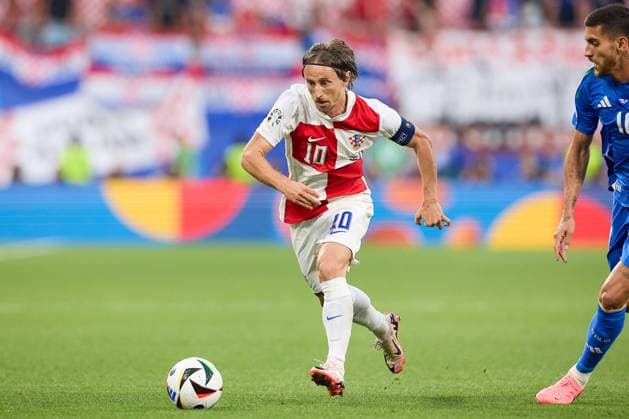 June 24, 2024, Leipzig, Germany: Luka Modric of Croatia seen in action during the UEFA EURO, EM, Europameisterschaft,Fussball 2024 game between national teams of Croatia and Italy at Red Bull Arena. Final score: Croatia 1:1 Italy. Leipzig Germany - ZUMAs197 20240624_aaa_s197_157 Copyright: xFedericoxTitonex