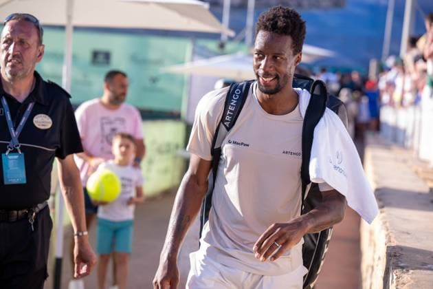 20240624 Mallorca Championships SANTA PONSA, SPAIN - JUNE 24 2024 : Gael Monfils of France at - Mallorca Championships on June 24, 2024 in Santa Ponsa, . Santa Ponsa Baleares Spain