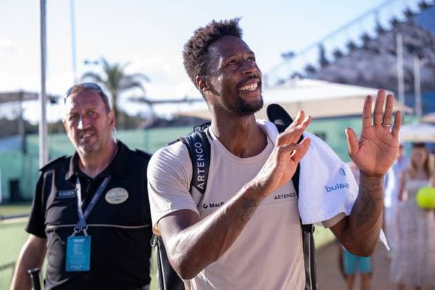20240624 Mallorca Championships SANTA PONSA, SPAIN - JUNE 24 2024 : Gael Monfils of France at - Mallorca Championships on June 24, 2024 in Santa Ponsa, . Santa Ponsa Baleares Spain