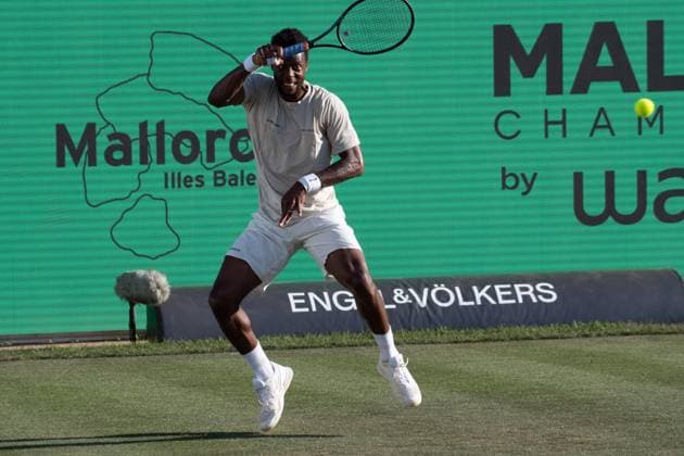 20240624 Mallorca Championships SANTA PONSA, SPAIN - JUNE 24 2024 : Gael Monfils of France at - Mallorca Championships on June 24, 2024 in Santa Ponsa, . Santa Ponsa Baleares Spain