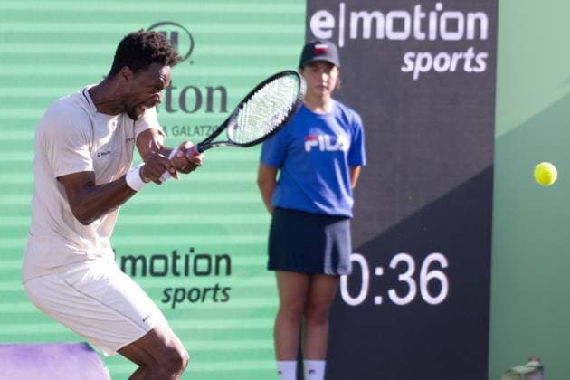 20240624 Mallorca Championships SANTA PONSA, SPAIN - JUNE 24 2024 : Gael Monfils of France at - Mallorca Championships on June 24, 2024 in Santa Ponsa, . Santa Ponsa Baleares Spain
