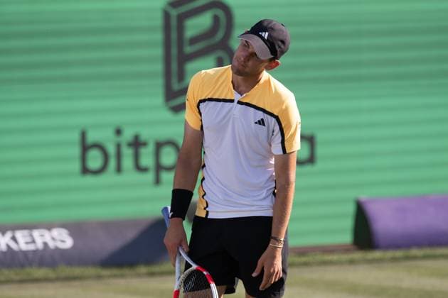 Sport Bilder des Tages 20240624 Mallorca Championships SANTA PONSA, SPAIN - JUNE 24 2024 : Dominic Thiem of Austria at - Mallorca Championships on June 24, 2024 in Santa Ponsa, . Santa Ponsa Baleares Spain