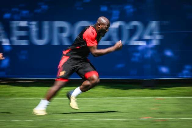 Belgium Media Activities - UEFA EURO, EM, Europameisterschaft,Fussball 2024 25 06 2024 FREIBERG AM NECKA, GERMANY - JUNE 25 : Lukaku Romelu forward of Belgium during a training session of the Belgian Red Devils at the UEFA EURO 2024 European Football Championship tournament on June 25, 2024 in Freiberg am Necka, Germany, 25 06 2024 Freiberg am Necka Germany  Copyright: xVincentxKalutx