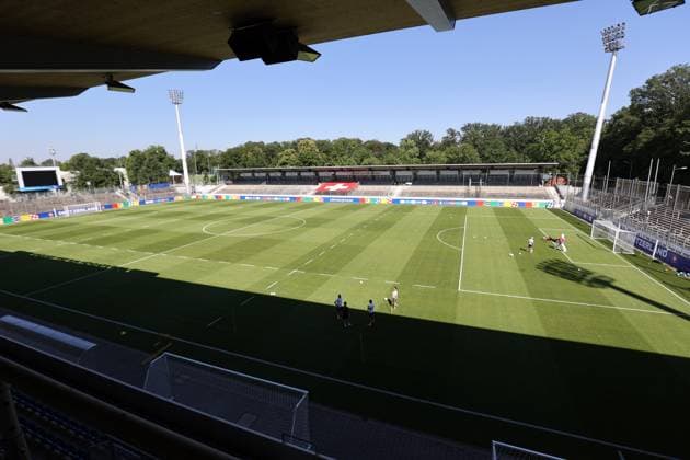 25.06.24 Schweiz Training Deutschland, Stuttgart, 25.06.2024, Fussball, UEFA EURO, EM, Europameisterschaft,Fussball 2024, Schweiz Training: Übersicht Gazi Stadion auf der Waldau Rasen.