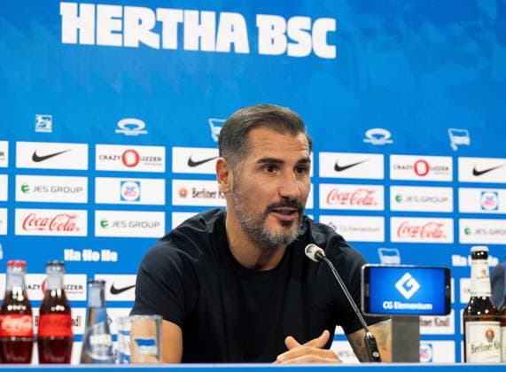 Fussball, Herren, Saison 2024 2025, 2. Bundesliga, Hertha BSC, Pressekonferenz, Vorstellung des neuen Trainers Cristian Fiel, im Bild: Trainer Cristian Fiel (Hertha BSC), 25.06. 2024,