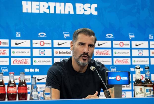 Fussball, Herren, Saison 2024 2025, 2. Bundesliga, Hertha BSC, Pressekonferenz, Vorstellung des neuen Trainers Cristian Fiel, im Bild: Trainer Cristian Fiel (Hertha BSC), 25.06. 2024,