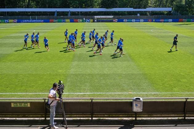 Czech national football team training before the last match of Group F against Turkey within the European Football Championships in Norderstedt, Germany, June 24, 2024. (CTKxPhoto VitxSimanek) CTKPhotoP2024062503556  CTKPhotoP2024062503556