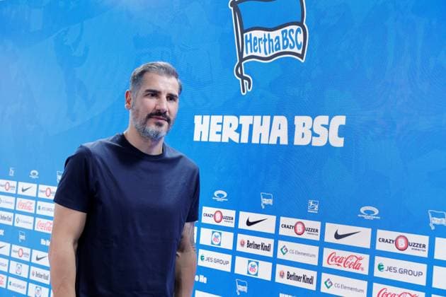 Trainer Cristian Fiel, Deutschland, Berlin, Sportpark, Fussball, Herren, Saison 2024 2025, 2. Bundesliga, Hertha BSC, Pressekonferenz, Vorstellung des neuen Trainers Cristian Fiel