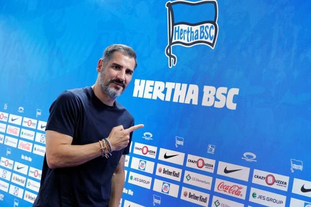 Trainer Cristian Fiel, Deutschland, Berlin, Sportpark, Fussball, Herren, Saison 2024 2025, 2. Bundesliga, Hertha BSC, Pressekonferenz, Vorstellung des neuen Trainers Cristian Fiel