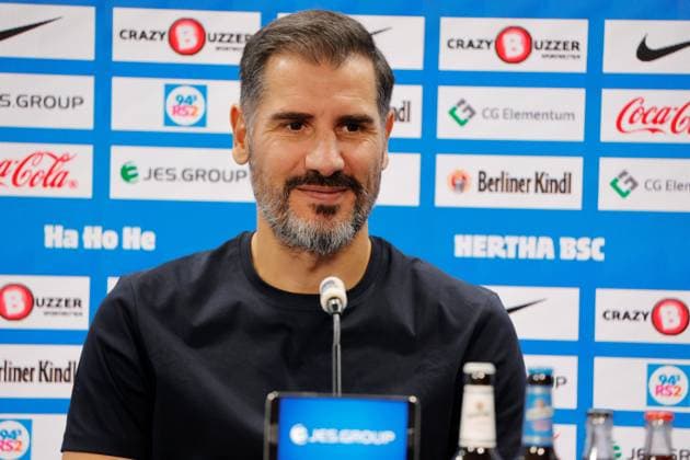 Trainer Cristian Fiel, Deutschland, Berlin, Sportpark, Fussball, Herren, Saison 2024 2025, 2. Bundesliga, Hertha BSC, Pressekonferenz, Vorstellung des neuen Trainers Cristian Fiel