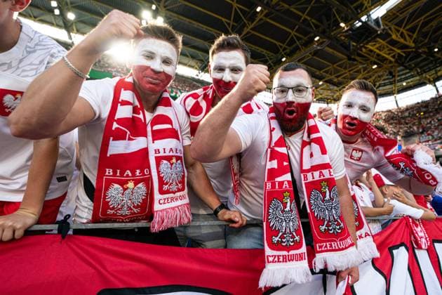 2024-06-25 France v Poland - Group D - UEFA EURO, EM, Europameisterschaft,Fussball 2024 DORTMUND, GERMANY - JUNE 25: fans of Austria during the Group D - UEFA EURO 2024 match between France and Poland at BVB Stadion Dortmund on June 25, 2024 in Dortmund, Germany. (Photo by Joris Verwijst BSR Agency) Dortmund Germany Content not available for redistribution in The Netherlands directly or indirectly through any third parties. Copyright: xBSRxAgencyx