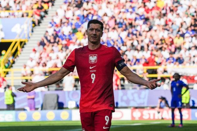 Robert Lewandowski (Polen, Poland, Polska, 09) - Dortmund 25.06.2024: Frankreich vs. Polen, EURO2024 M32, Gruppe D, EM-Arena Dortmund