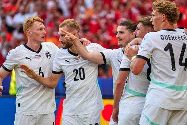Marcel Sabitzer (Oesterreich, 09), Torschuss zum 3:2, Jubel, Freude, Oesterreich jubelt, GER, UEFA EURO, EM, Europameisterschaft,Fussball 2024, Fussball Herren, UEFA EM 2024 Matchtag 3, Gruppe D, Niederlande vs. Oesterreich, Netherlands vs. Austria, 25.06.2024. GER, UEFA Euro 2024, Fussball Herren, UEFA EM 2024 Matchtag 3, Gruppe D, Niederlande vs. Oesterreich, Netherlands vs. Austria, 25.06.2024. Berlin Copyright: xEibner-Pressefotox xClaudiusxRauchx EP_CRH