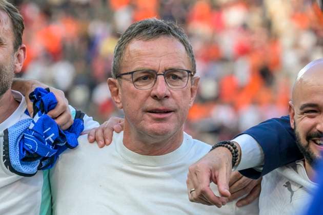 GER, Berlin, Fussball, Oesterreich vs. Niederlande, Gruppe D, Gruppenphase, UEFA EURO, EM, Europameisterschaft,Fussball 2024, SP, Olympia - Stadion Berlin, Ralf Rangnick (Austria), Sieg, 2:3, Endstand, Jubel, Freude, jubeln, 25.06. 2024, Copyright: HMBxMedia UwexKoch
