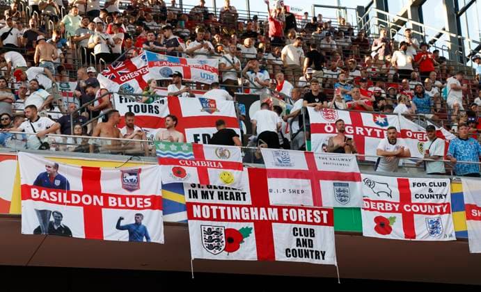 England v Slovenia: Group C - UEFA EURO, EM, Europameisterschaft,Fussball 2024 England Fans before the UEFA EURO 2024 group stage match between England and Slovenia at Cologne Stadium on June 25, 2024 in Cologne, Germany. Cologne Cologne Stadium Germany Germany Copyright: xRichardxSellers Sportsphoto APLx 14042701