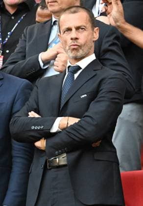 25.06.2024, xsltx, Fussball EM 2024, England - Slowenien emspor, v.l. UEFA Praesident Aleksander Ceferin (DFL DFB REGULATIONS PROHIBIT ANY USE OF PHOTOGRAPHS as IMAGE SEQUENCES and or QUASI-VIDEO) Köln