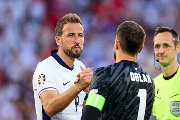 COLOGNE, GERMANY - 25 JUNE, 2024: The football match of EURO 2024 England vs Slovenia at Cologne Stadion  Copyright: xVITALIIxKLIUIEVx
