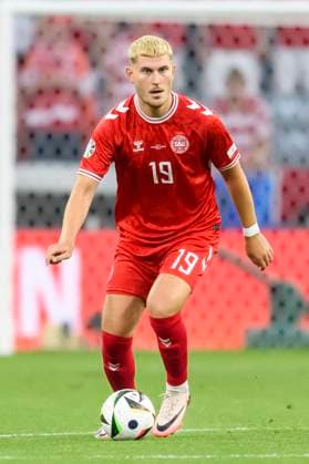 GER, UEFA Euro 2024 Group C, Denmark (DNK) vs Serbia (SRB) 25.06.2024, Allianz Arena, Muenchen, GER, UEFA Euro 2024 Group C, Denmark (DNK) vs Serbia (SRB) , im Bild Wind Jonas (Denmark 19)