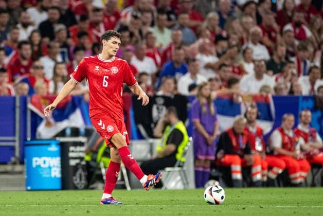 UEFA EURO, EM, Europameisterschaft,Fussball 2024: Dänemark - Serbien; 25.06.2024 Andreas Christensen (Dänemark, 6) UEFA EURO 2024: Dänemark - Serbien; Munich Football Arena, München; 25.06.2024 Copyright: xBEAUTIFULxSPORTS Buriakovx