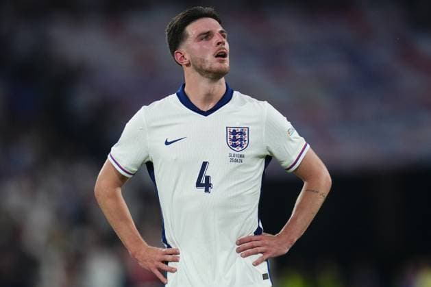 GER: England v Slovenia. UEFA EURO, EM, Europameisterschaft,Fussball 2024 Declan Rice of England during the UEFA Euro 2024 match between England and Slovenia, Group C, date 3, played at Rhein Energie Stadium on June 25, 2024 in Koln, Germany. kpng Copyright: xBaguxBlancox xPRESSINPHOTOx PS_240625_ING_ESL_063