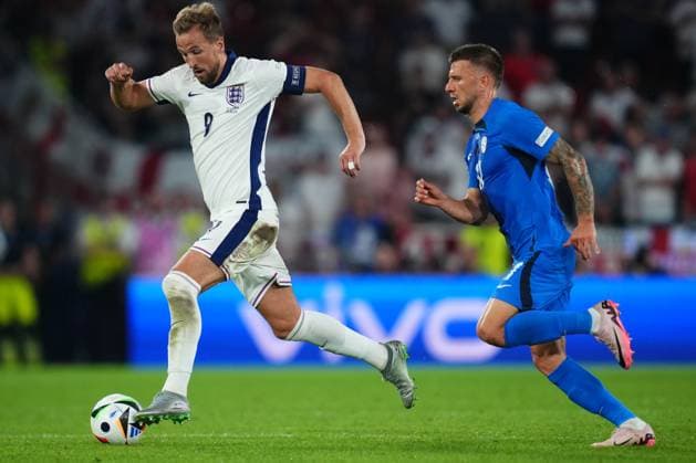 GER: England v Slovenia. UEFA EURO, EM, Europameisterschaft,Fussball 2024 Harry Kane of England during the UEFA Euro 2024 match between England and Slovenia, Group C, date 3, played at Rhein Energie Stadium on June 25, 2024 in Koln, Germany. kpng Copyright: xBaguxBlancox xPRESSINPHOTOx PS_240625_ING_ESL_076