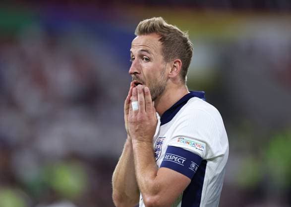 Cologne, Germany, 25th June 2024. Harry Kane of England dejected during the UEFA European Championships match at Cologne Stadium, Cologne. Picture credit should read: David Klein Sportimage EDITORIAL USE ONLY. No use with unauthorised audio, video, data, fixture lists, club league logos or live services. Online in-match use limited to 120 images, no video emulation. No use in betting, games or single club league player publications. SPI-3205-0111