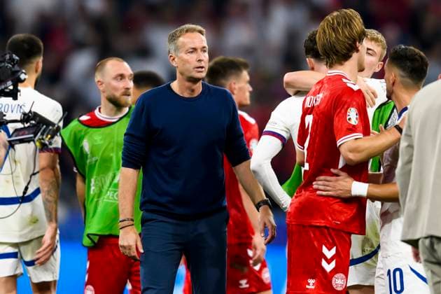 GER, UEFA Euro 2024 Group C, Denmark (DNK) vs Serbia (SRB) 25.06.2024, Allianz Arena, Muenchen, GER, UEFA Euro 2024 Group C, Denmark (DNK) vs Serbia (SRB) , im Bild Hjulmand Kasper (Coach Denmark)