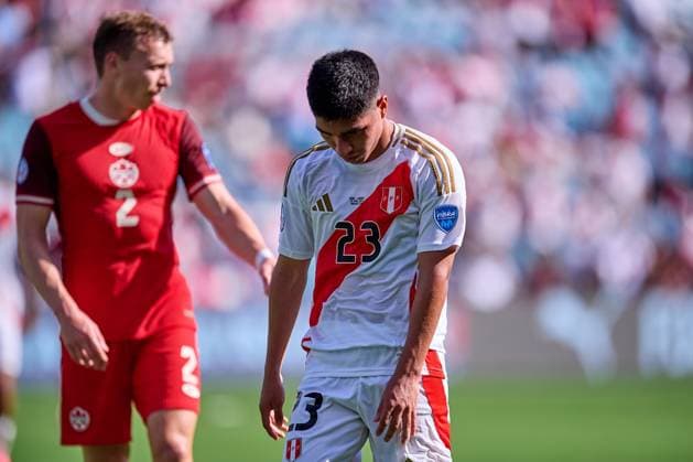 RECORD DATE NOT STATED Copa America USA 2024 Peru vs Canada Piero Quispe of Peru during the game between Peru and Canada as part of the CONMEBOL Copa America USA 2024 group A, at Childrens Mercy Park Stadium, on June 25, 2024 in Kansas City, Kansas, United States. KANSAS CITY KANSAS UNITED STATES  Copyright: xJosexLuisxMelgarejox 20240625174735_CA_GA_2024_PER_CAN_QUISPE112