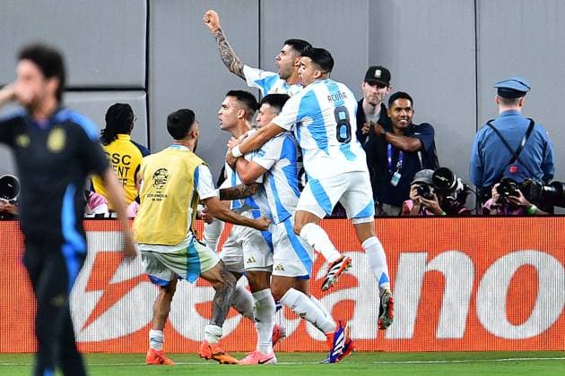 RECORD DATE NOT STATED Copa America USA 2024 Chile 0-1 Argentina Lautaro Martinez celebrates his goal 0-1 of Argentina during the game between Chile and Argentina as part of the CONMEBOL Copa America USA 2024 group A, at MetLife Stadium, on June 25, 2024 in East Rutherford, New Jersey, United States. EAST RUTHERFORD NEW JERSEY UNITED STATES  Copyright: xAdrianxMaciasx 20240625220414_CA_GA_2024_CHI_ARG_MARTINEZ78