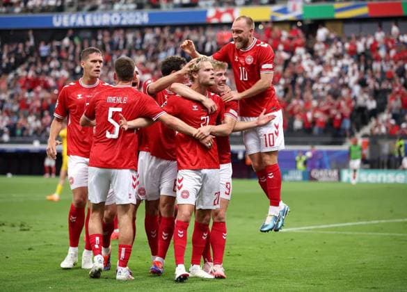 June 25, 2024: Dinamarca le amargoÂ³ la fiesta a Inglaterra en su chance por sellar su pase a los octavos de final. Foto: UEFA.com Latino News - June 25, 2024 Copyright: xLaxNacionx